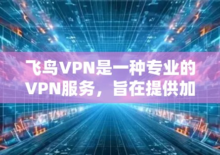 飞鸟VPN是一种专业的VPN服务，旨在提供加密的安全数据传输和多设备管理。以下是关于飞鸟VPN的详细介绍