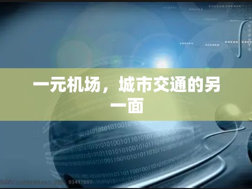 一元机场，城市交通的另一面