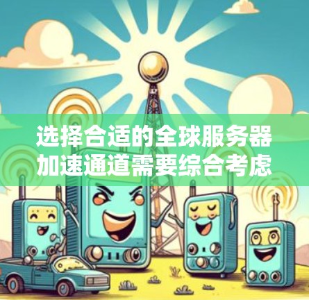 选择合适的全球服务器加速通道需要综合考虑多个因素，包括响应速度、稳定性、扩展性、成本、灵活性和服务器需求。以下是一些关键点，帮助你做出明智的选择