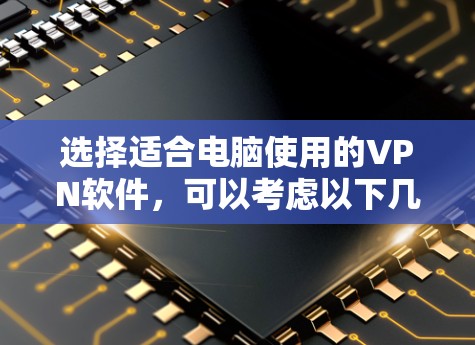 选择适合电脑使用的VPN软件，可以考虑以下几种选项，每种软件都有其独特的优势和适用场景。以下是一些推荐，供你参考